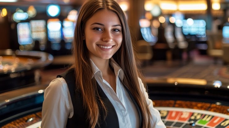 panen128 live dealer studio showing multi-camera blackjack table